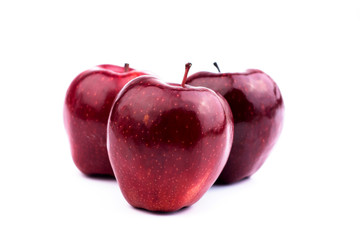 Red apple isolated on white background