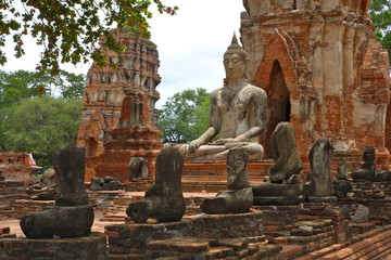 Ruinen in Ayutthaya - obrazy, fototapety, plakaty