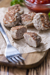 Small homemade Meatballs