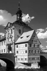 Fototapeta na wymiar Bamberg Rathaus in grey