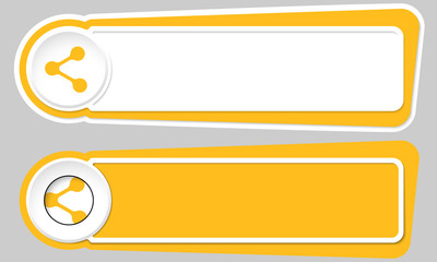 Obraz premium Abstract buttons for your text and share icon