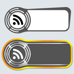 Set of two abstract buttons for your text and feed icon