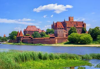 Naklejka na ściany i meble The Castle of the prussian Teutonic Knights Order in Malbork, Po