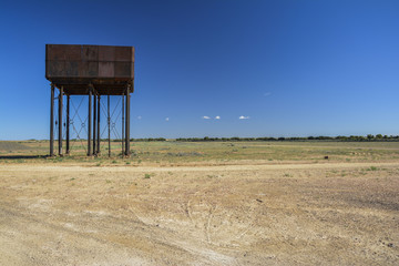 Water tower in the middle of the outback of Australia