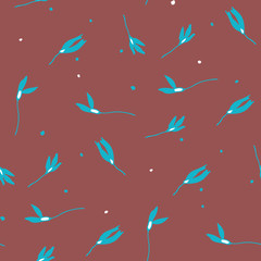 Tulip flowers on bordo background