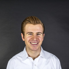 cool looking teenage boy in studio