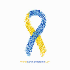 Vector world down syndrome day symbol on white - 103211343