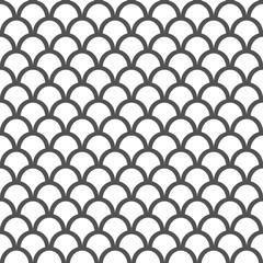 Grey Fish Scale Seamless Pattern