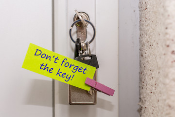 Don't forget the key on a chit