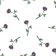 Watercolor floral seamless pattern.