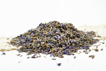 Dried lavender heap