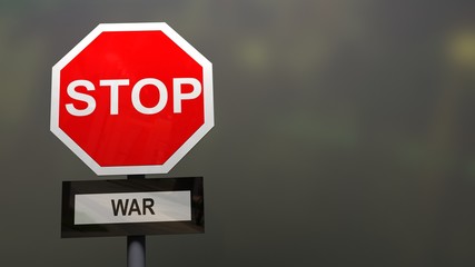 Stop war sign.