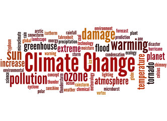 Obraz premium Climate Change, word cloud concept