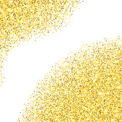 Gold glitter textured corners