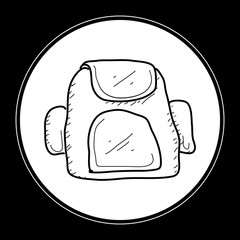 Simple doodle of a backpack