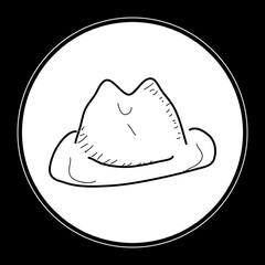 Simple doodle of a cowboy hat