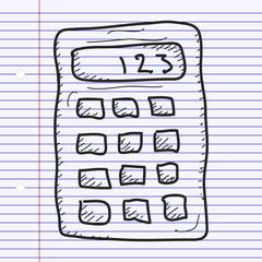 Simple doodle of a calculator