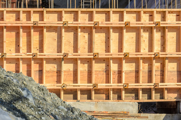 Fragment of a new home under construction in Vancouver, Canada.