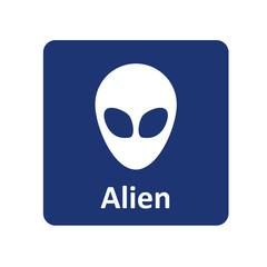 Alien head icon for web and UI