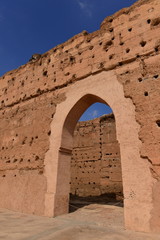 El Badi, Marrakech, Morocco, Africa.  Very large open space of ruins and catacombs.