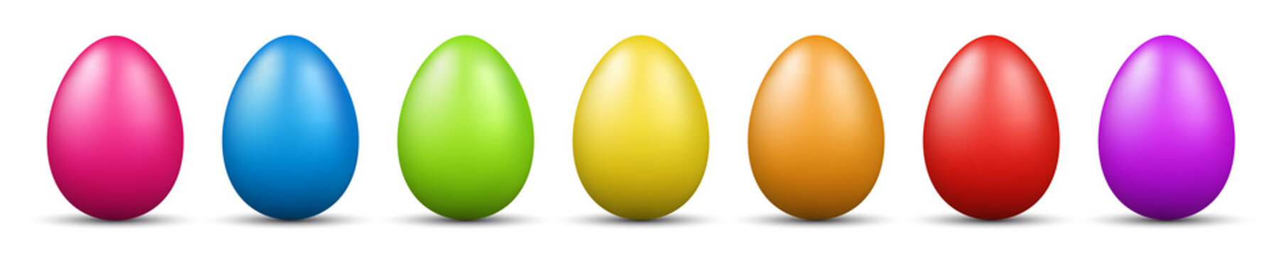 colorful easter eggs vector graphic