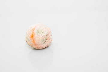 Moldy fruit orange.