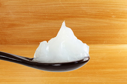 white petroleum jelly in spoon 