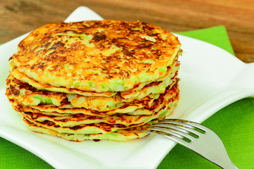 Diet Food Pancakes with Cabbage