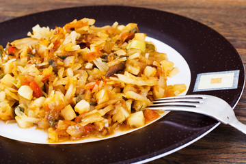 Braised Cabbage with Cranberry