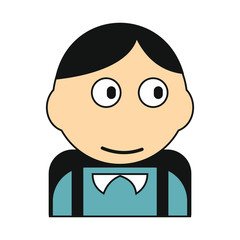 School pupil isolated on a white background