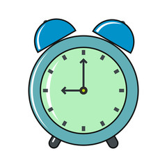 Clock cartoon icon isolated on a white background
