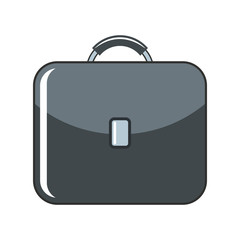 Briefcase cartoon icon isolated on a white background