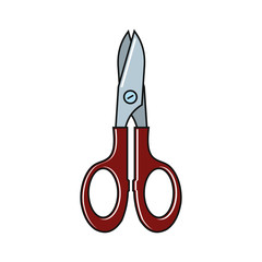 Scissor cartoon icon isolated on a white background