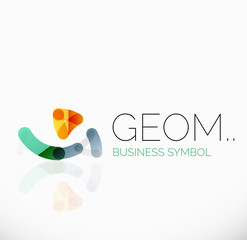 Logo, linear abstract geometric icon