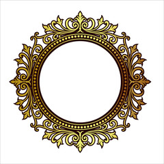  Vector vintage border frame engraving with retro ornament Vecto