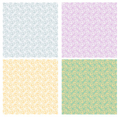 Set of seamless patterns, neutral colors, design