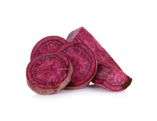 sweet potato on white background