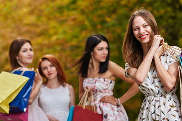 woman after shopping