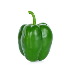 Obraz na płótnie Canvas Green pepper on white background