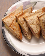 Ham and Cheese sandwich with whole wheat bread