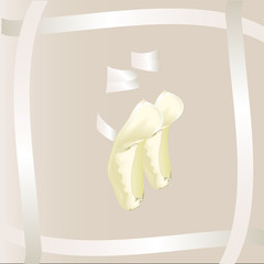 кремовые балетки на розовом фоне © olga_63