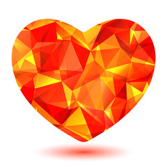 Naklejka na ściany i meble stylized polygonal heart