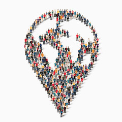 people shape  map pointer