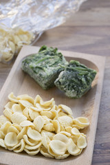 fresh orecchiette with frozen broccoli rabe