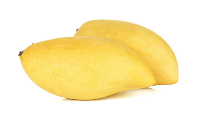 Ripe mango isolated on the white background