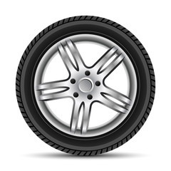 Obraz premium Car wheel. Illustration on white background for design
