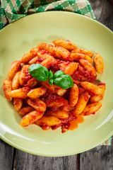 Italian gnocchi with tomato sauce