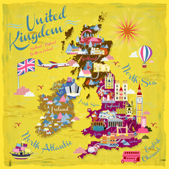 United Kingdom travel map
