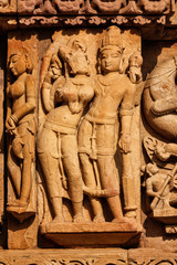 Sculptures on Adinath Jain Temple, Khajuraho