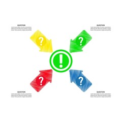 The answer to all questions / Decision Making - Vector arrows Infographic template